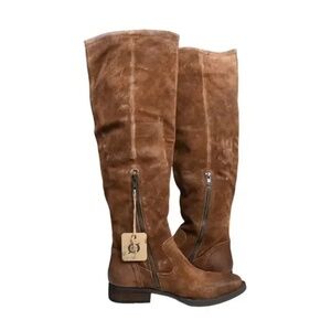 NWT Born Women's Britton Over the Knee Suede Boot in Rust Distressed Sz 7.5